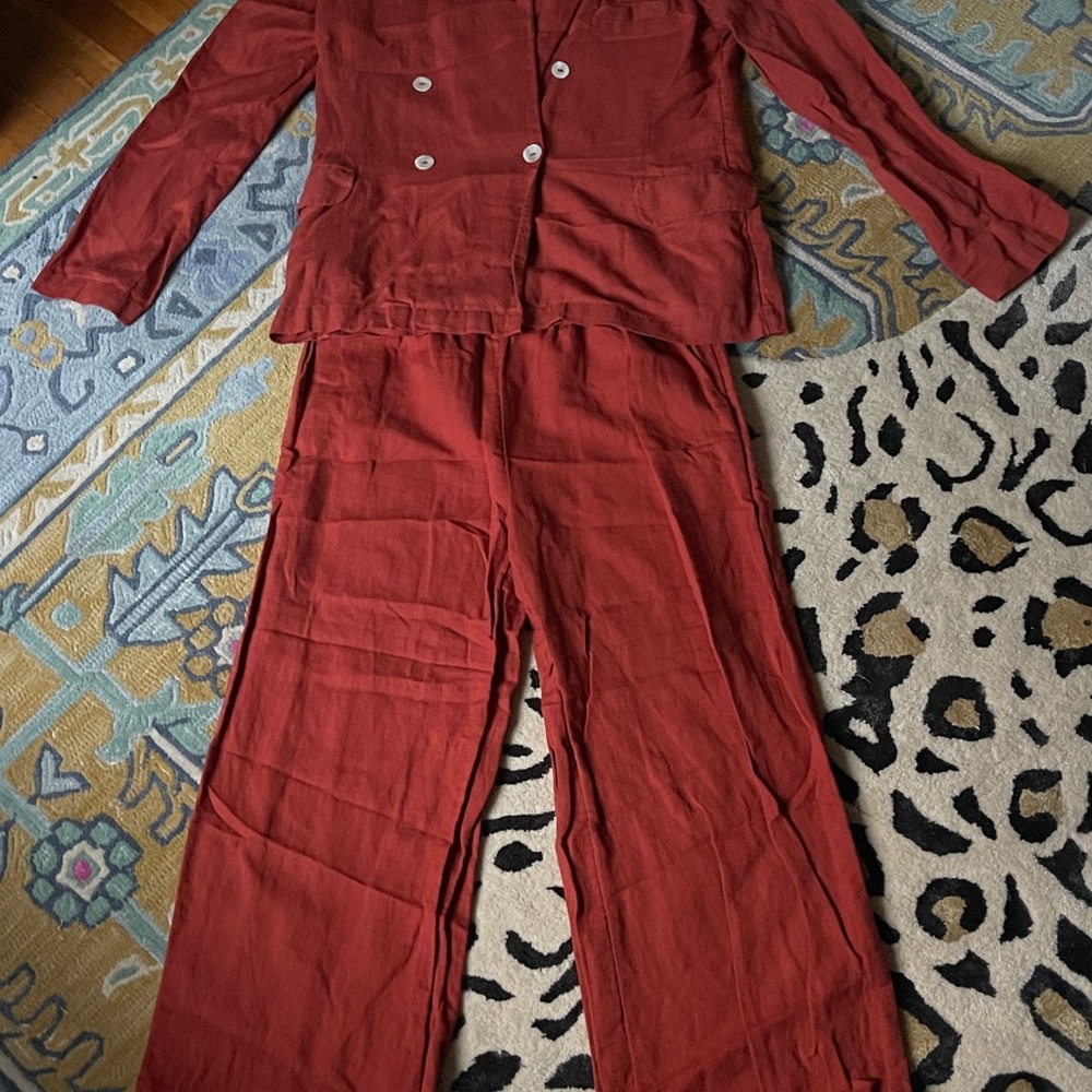 Free People Women's Red Pantsuit